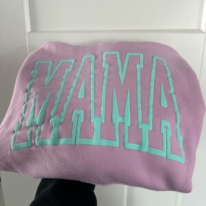 Neon purple Sweatshirt with 'MAMA' Print